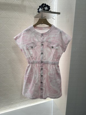 Chanel Printed dress pink