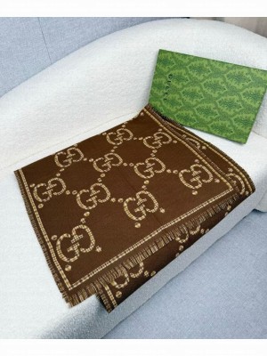 Gucci GG Jacquard Wool Scarf