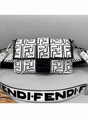 Fendi California Baguette Medium Bag White  2021 Collection