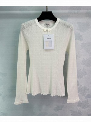 Chanel Women's Openwork Top Cream