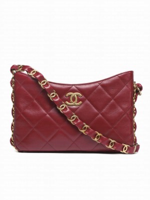 Chanel Hobo Handbag AS5177 Red