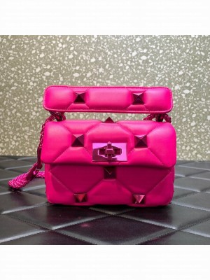 VALENTINO GARAVANI ROMAN STUD Small sheepskin bag 1W2B2299 rose