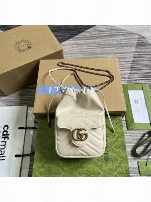 GUCCI GG MARMONT MINI SHOULDER BAG 746433 white