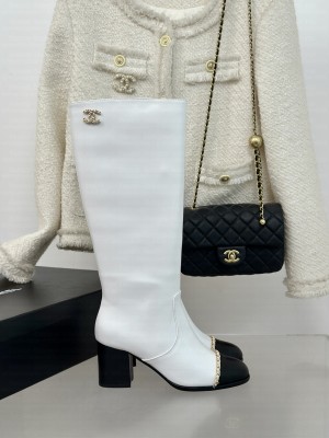 Chanel Women's Heel 7cm Calfskin G45977 High Boots 02