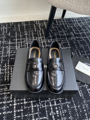 Chanel MOCCASINS G45988 Calfskin Shiny Black Loafer 2024