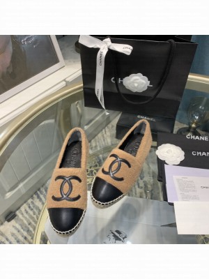 Chanel Shearling Espadrilles 2021 Collection Beige 