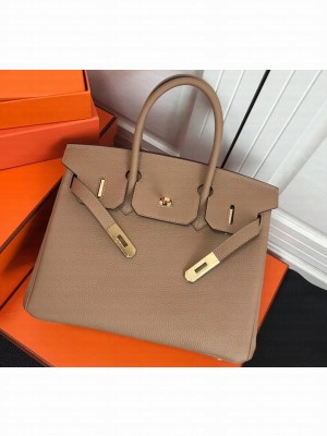 Hermes Birkin 25cm Bag Apricot in Togo Leather With Gold Hardware