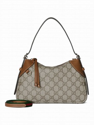 Gucci GG Emblem Small Shoulder Bag 815218 Coffee