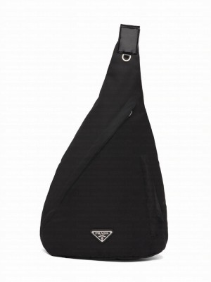 Prada Re-Nylon And Leather Backpack 2VZ092 Black