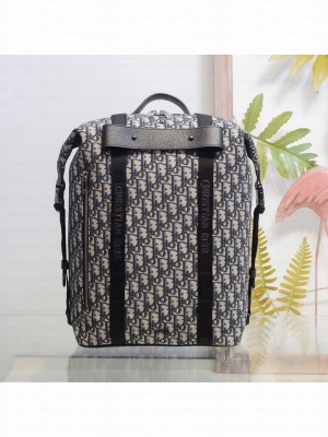 Dior Strap Oblique Canvas Backpack Blue 2019 Collection