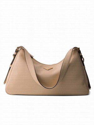 Prada Imee Large Leather Shoulder Bag 1BC228 Apricot