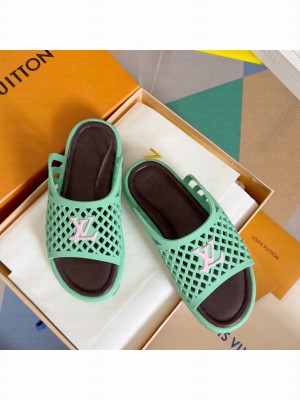 Louis Vuitton x Tyler LV Waffle Flat Mule Green
