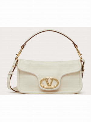 VALENTINO VLOGO 1960 medium lambskin bag FJ098 white