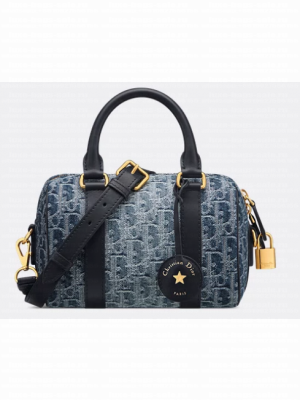 Dior Groove 20 Bag Blue Denim Dior Oblique Jacquard M1364UDC