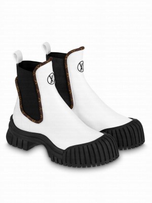 Louis Vuitton Women's Ruby Flat Ankle Boots 1AB0FZ White
