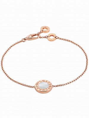 Bvlgari Rose Gold Bracelet Set With Mother-Of-Pearl 857192 Red