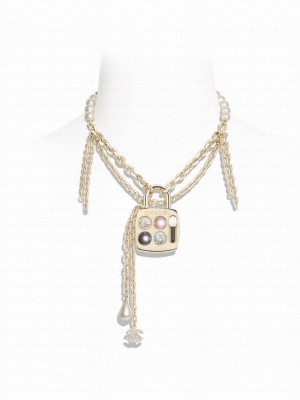 Chanel Women's Necklace ABA618 Golden