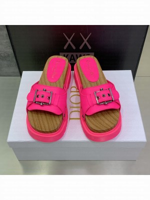 Christian Dior Women's Diorquake Strap Slide Red