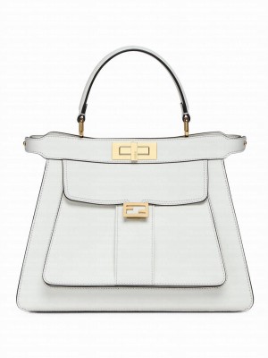 Fendi Peekaboo ISeeU Medium Tote 8BN321 White
