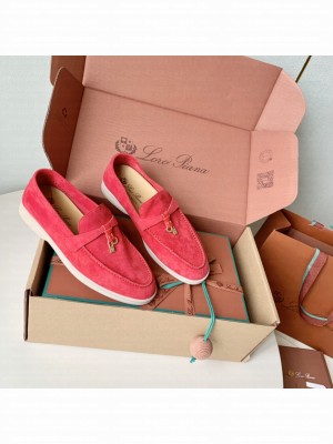 Loro Piana Unisex Summer Charms Walk Suede Loafers 06