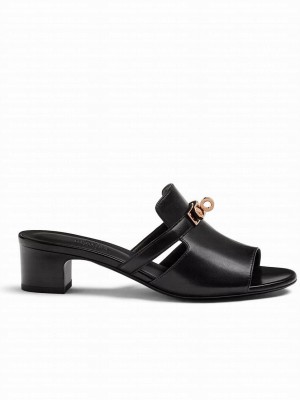 Hermes Women's Candy Sandal Black