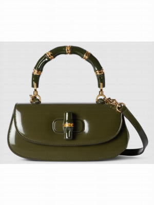 GUCCI BAMBOO DIVA MEDIUM BAG 827750 Forest green