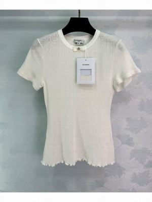 Chanel Women's Openwork Top Cream