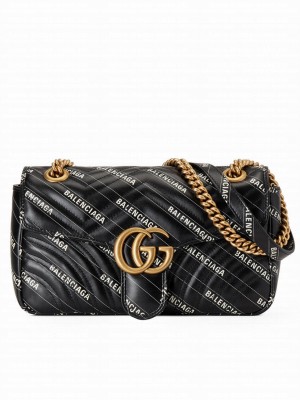 Gucci Hacker Project small GG Marmont bag 443497 Black