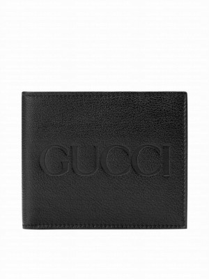 Gucci Wallet With Embossed Gucci Logo 658668 Black