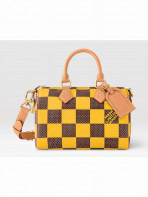Louis Vuitton Speedy 25 Bandouliere Damier Pop N40585 Yellow
