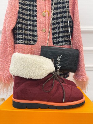 Louis Vuitton Women's Pillow Comfort Ankle Boot 1A94W2 Burgundy