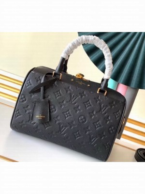 Louis Vuitton Monogram Empreinte Leather Speedy Bandouliere 25 Bag M42401 Black