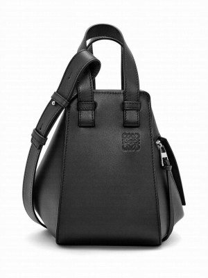 Loewe Compact Hammock Bag In Classic Calfskin Black