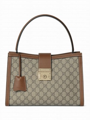 Gucci Padlock Large Top Handle Bag 838991 Coffee