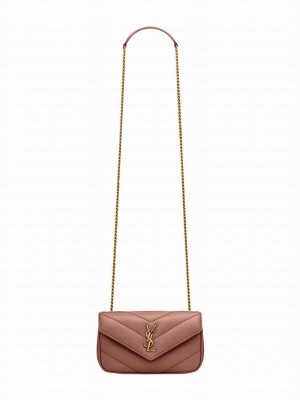 Saint Laurent Loulou Mini In Lambskin Red