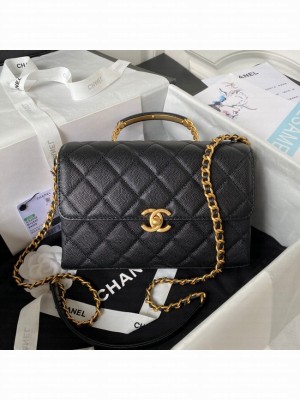 Chanel FLAP BAG WITH TOP HANDLE AS4008 black