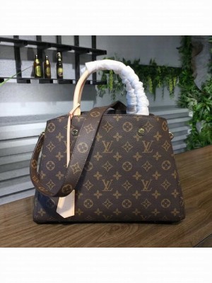 Louis Vuitton Montaigne MM 35cm Bag Monogram Canvas Fall/Winter 2017 Collection M41056, Beige