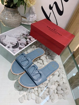 VALENTINO VLOGO SIGNATURE SLIDE SANDALS BLUE 2021 07