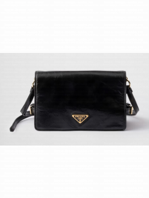 Prada Leather shoulder bag 1BD082 black