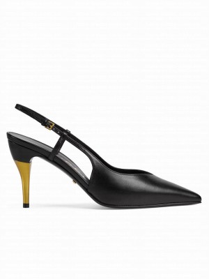Gucci Women's Slingback Heeled Pump 762378 Black