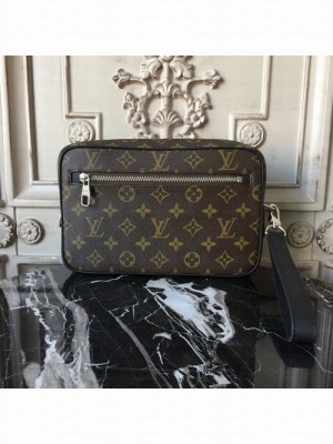 Louis Vuitton Kasai Clutch Monogram Macassar Canvas Fall/Winter 2017 Collection M42838, Brown
