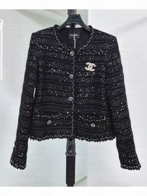 Chanel Women's Tweed Jacket Black