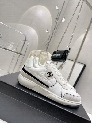 Chanel G39802 Fabric, Suede Calfskin & CalfskinWhite & Light Gray 2023SS 