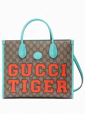 Gucci Chinese Small Tote Bag 659983 Blue