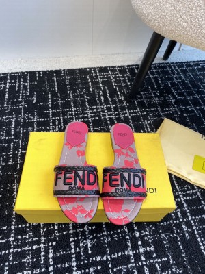 Fendi Signature Flat Slide Sandals 02