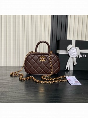 Chanel Mini Bowling Bag AS5572 Dark Brown