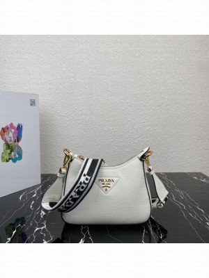 Prada Leather shoulder bag 1BH193 white