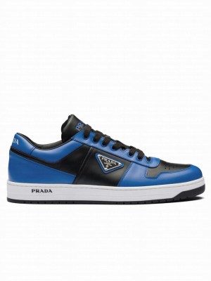 Prada Unisex Downtown Leather Sneakers 2EE364 Blue