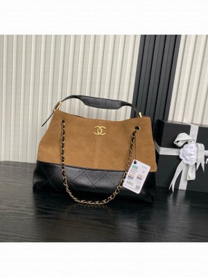CHANEL Shopping Bag AS5634 Brown & Black