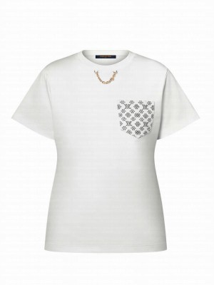 Louis Vuitton Women's Graphic chain T-shirt White